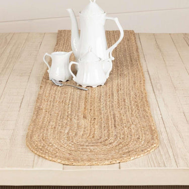 Natural Jute Braided Table Runner - The Fox Decor